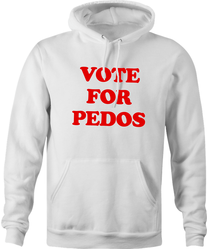 Funny Weird Vote For Pedro Typo Parody White Hoodie