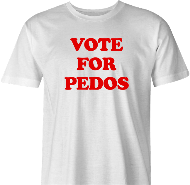 Funny Weird Vote For Pedro Typo Parody White Men's T-Shirt