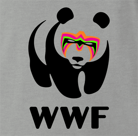 Funny Ultimate Warrior WWE WWF  parody t-shirt grey
