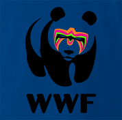 Funny Ultimate Warrior WWE WWF  parody t-shirt Royal Blue