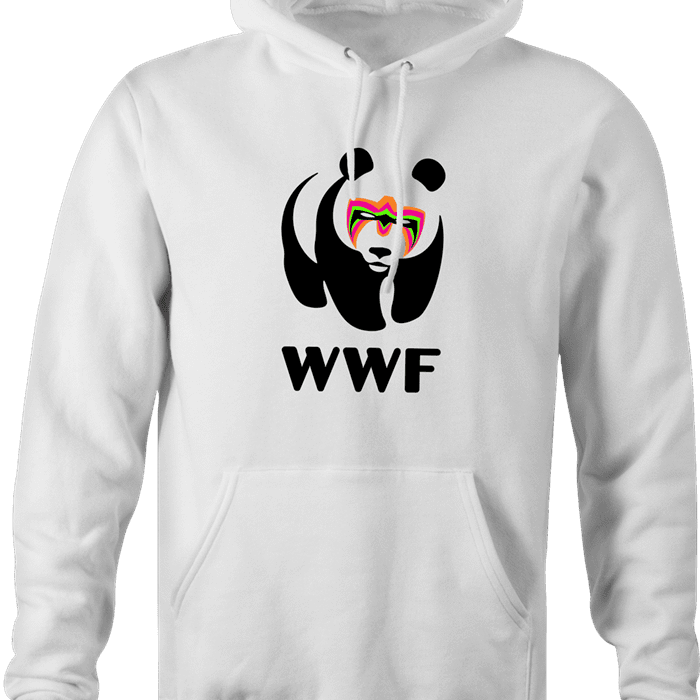 Funny Ultimate Warrior WWE WWF  parody hoodie white 
