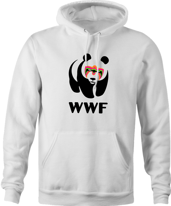 Funny Ultimate Warrior WWE WWF  parody hoodie white 
