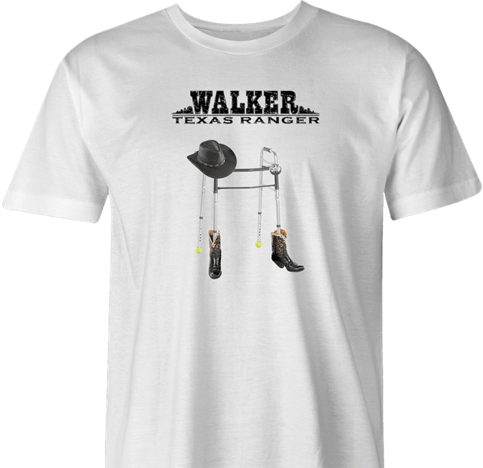 Walker texas Ranger is very old parody Chuck Norris t-shirt white men's
