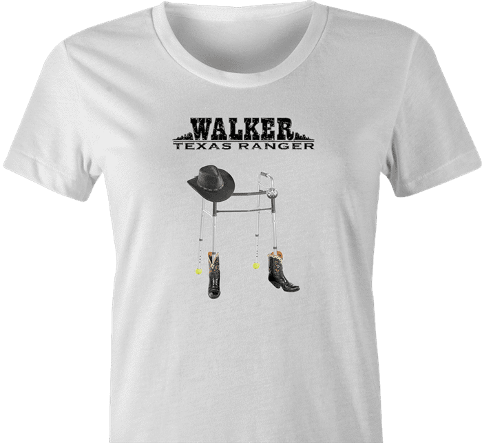 Walker texas Ranger is very old parody Chuck Norris t-shirt white women's