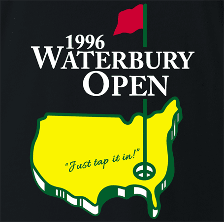 funny waterbury open happy gilmore golf black t-shirt 