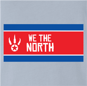 funny we the north toronto raptors north korea light blue t-shirt