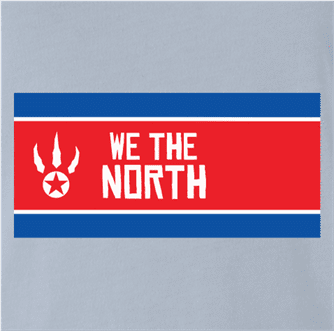 funny we the north toronto raptors north korea light blue t-shirt