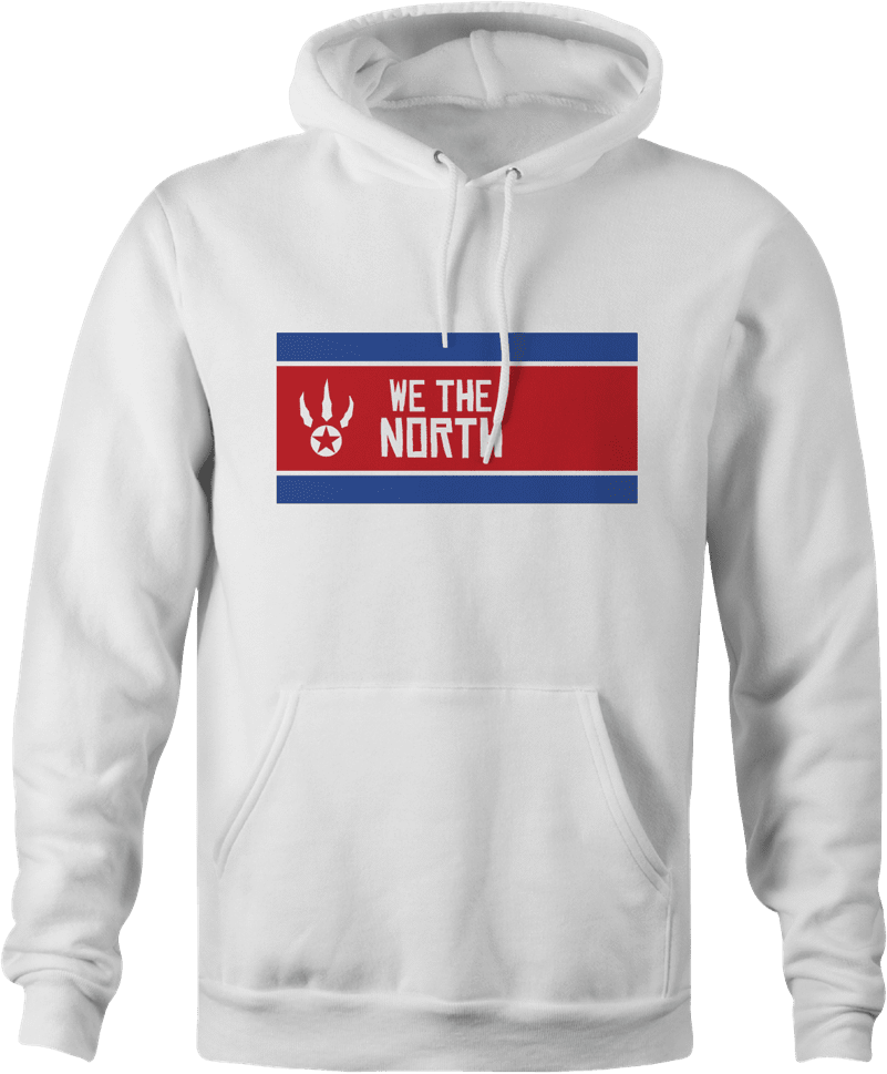funny we the north toronto raptors north korea white hoodie 