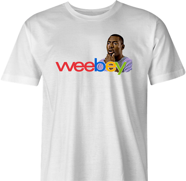 funny the wire wee bay mashup ebay white men's t-shirt