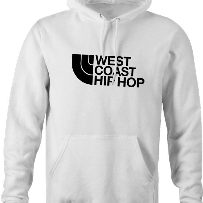 cool West Coast Hip Hop northface hip hop parody t-shirt white men's hoodie