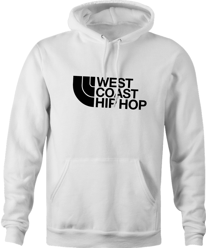 cool West Coast Hip Hop northface hip hop parody t-shirt white men's hoodie