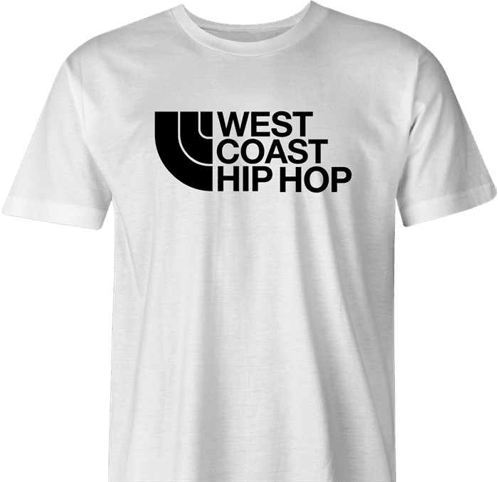 cool West Coast Hip Hop northface hip hop parody t-shirt white men's 
