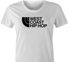cool West Coast Hip Hop northface hip hop parody t-shirt white women's 