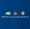 funny oysters, cockles and clams game of thrones royal blue t-shirt