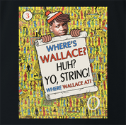 Where's Wallace? The Wire meets Where's Waldo  black t-shirt 