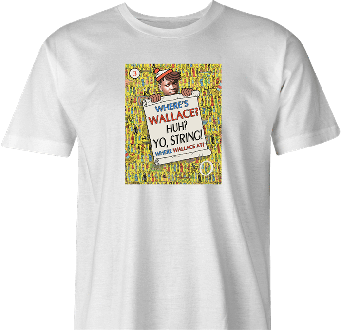 Where's Wallace? The Wire meets Where's Waldo men's t-shirt 