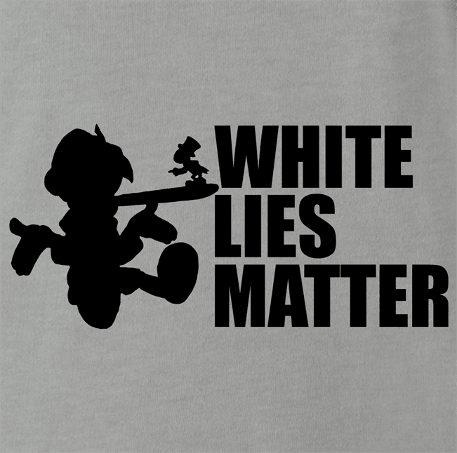 Funny Black Lives Matter & White LIes Matter Parody Ash Grey T-Shirt