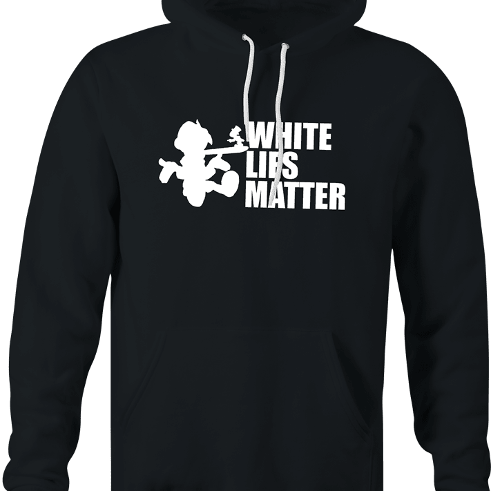 Funny Black Lives Matter & White LIes Matter Parody Black Hoodie