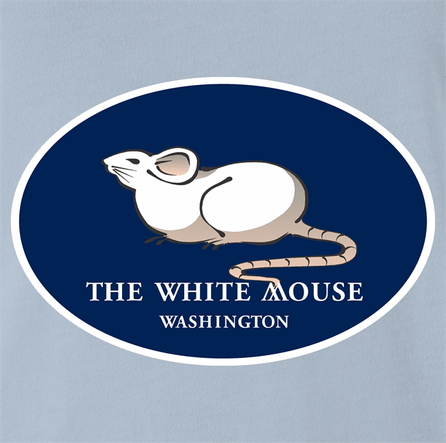 funny The White House Mouse light blue t-shirt