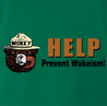 funny anti woke wokey the bear men's green t-shirt
