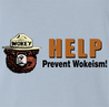 funny anti woke wokey the bear men's light blue t-shirt