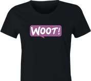 funny W00T W00T! Woot Commerce Parody women's black