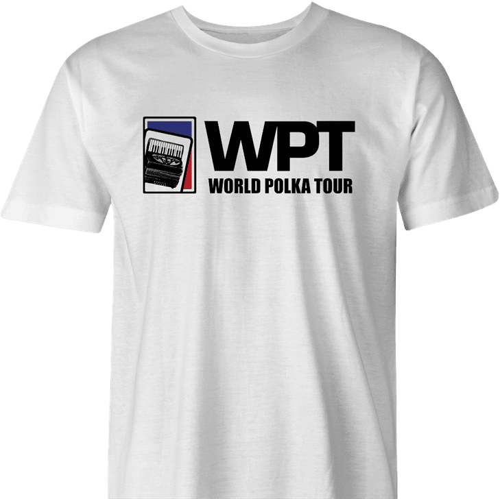 funny polka poker t-shirt - world polka tour men's t-shirt