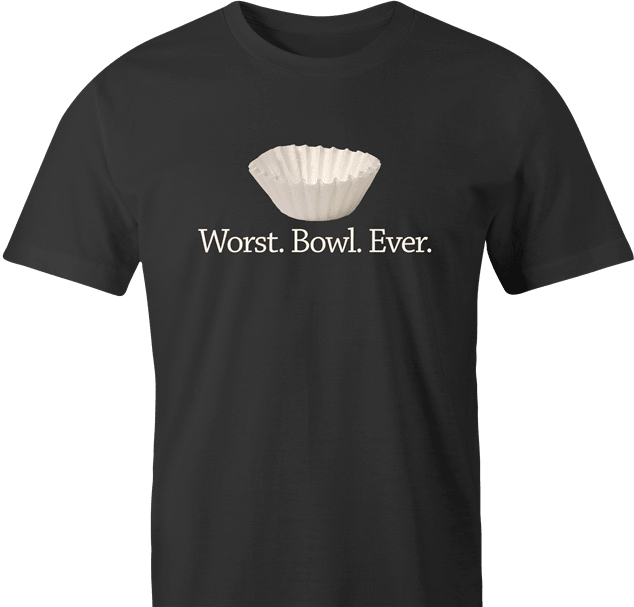 funny Funny play on words - Worst Bowl Ever - Cupcake  men's t-shirt