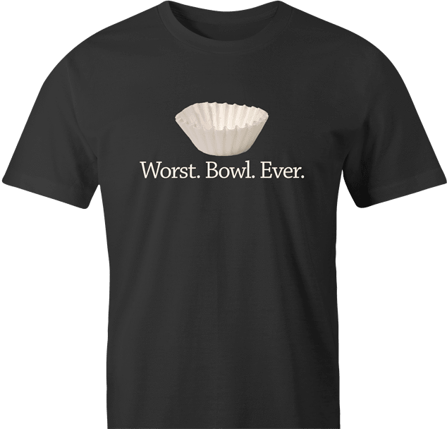 funny Funny play on words - Worst Bowl Ever - Cupcake  men's t-shirt