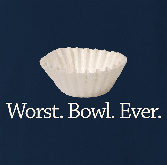funny Funny play on words - Worst Bowl Ever - Cupcake  Navy t-shirt
