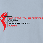 funny naked gun nordberg worthless miracle light blue tee