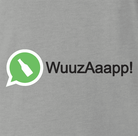 funny Wassup budweiser whatsapp parody ash grey t-shirt
