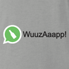 funny Wassup budweiser whatsapp parody ash grey t-shirt