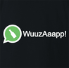 funny Wassup budweiser whatsapp parody black t-shirt