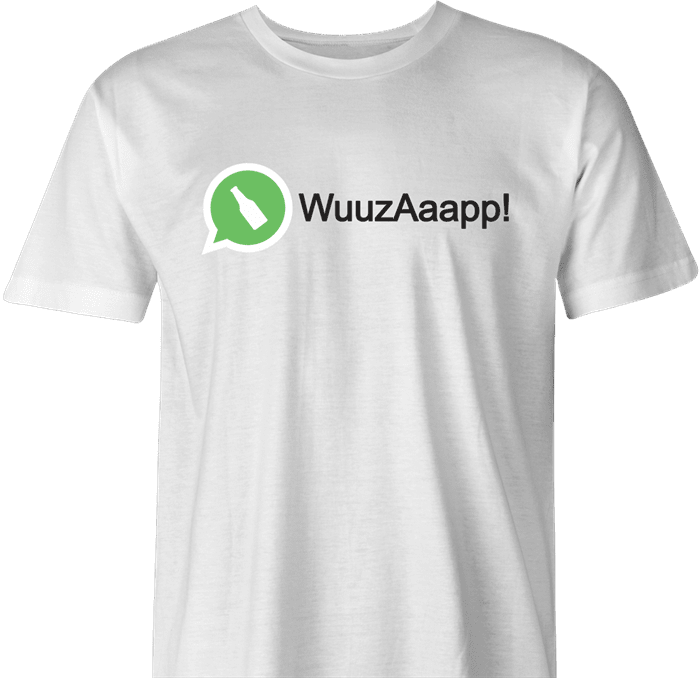 funny Wassup budweiser whatsapp parody men's t-shirt