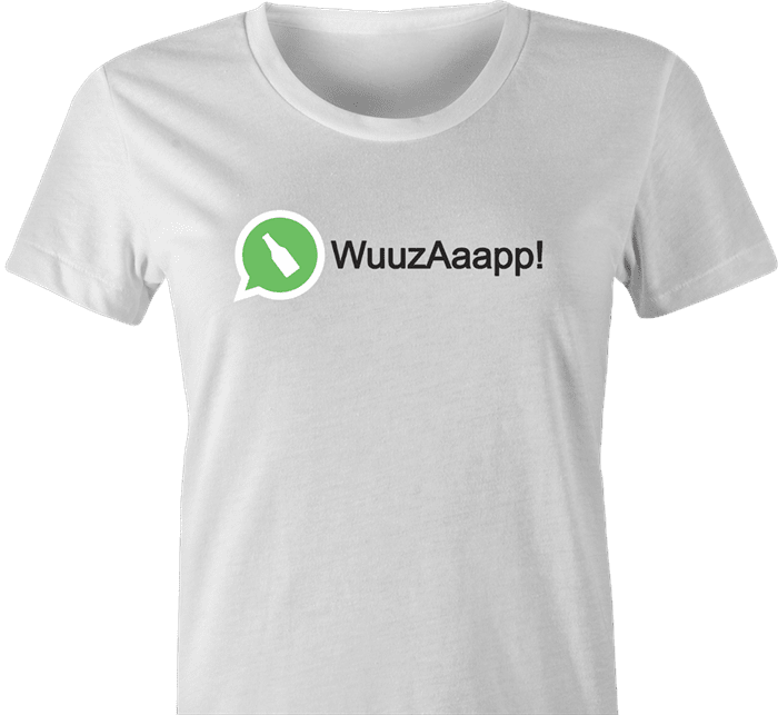 funny Wassup budweiser whatsapp parody women's t-shirt