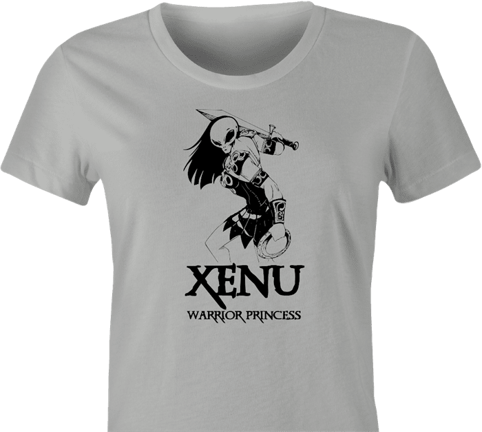 xena warrior princess xenu scientology women's t-shirt 