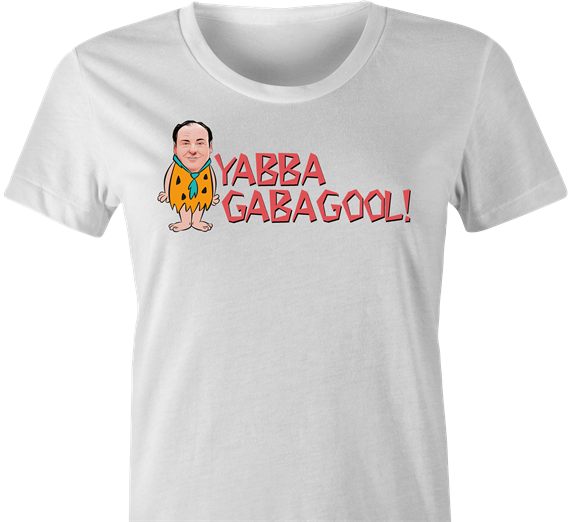 funny tony soprano gabagool t-shirt women's white
