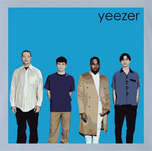 weezer yeezer kanye west yeezus light blue t-shirt