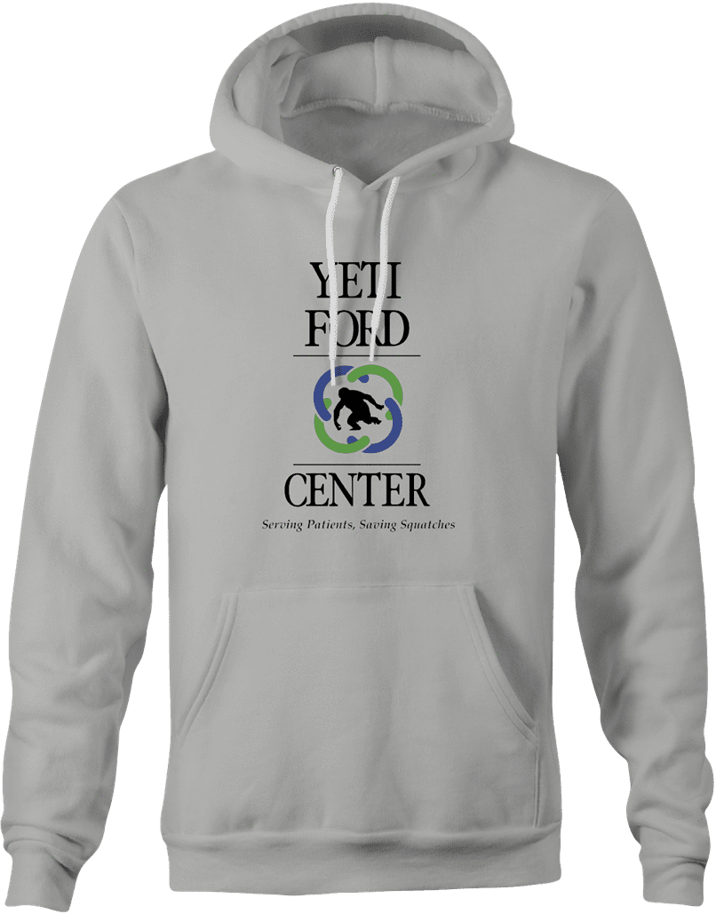 Funny Bigfoot, Sasquatch, Yeti Drinking Parody men's ash hoodie