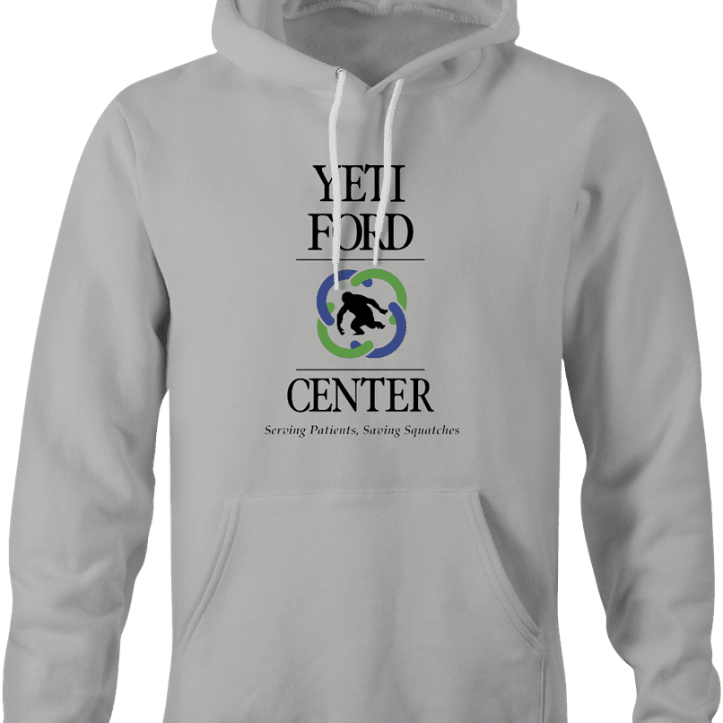Funny Bigfoot, Sasquatch, Yeti Drinking Parody men's ash hoodie