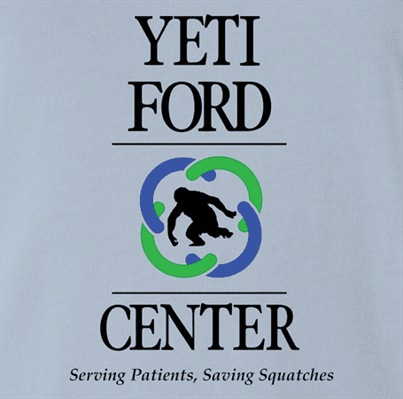 Funny Bigfoot, Sasquatch, Yeti Drinking Parody men's light blue t-shirt 