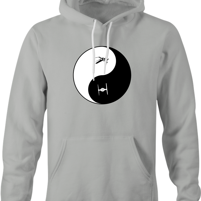 yin and yang star wars hoodie men's grey 
