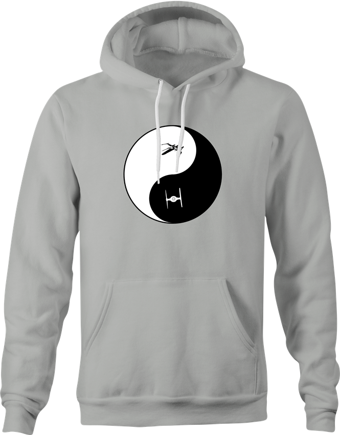 yin and yang star wars hoodie men's grey 