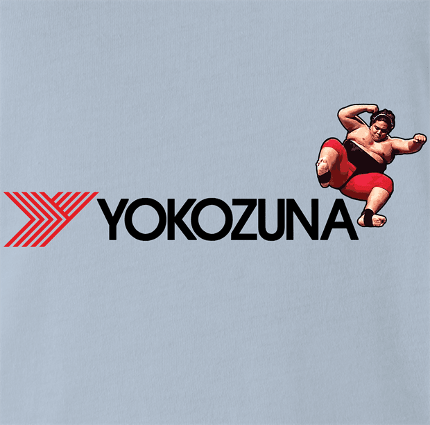 Funny wwf wrestling yokozuna light blue t-shirt