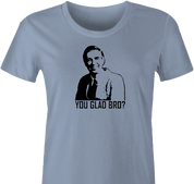 you glad bro mr rogers neighborhood women's light blue t-shirt