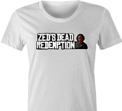 Funny Red Dead Redemption Zed from Pulp Fiction  parody t-shirt white women's