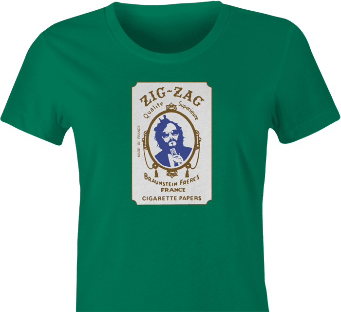 funny joaquin phoenix zig zag weed t-shirt women's green 