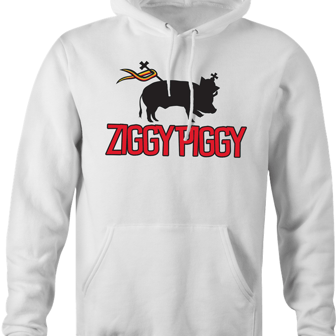 Funny Ziggy Marley - Ziggy Piggy Supermarket Reggae Mashup White Hoodie