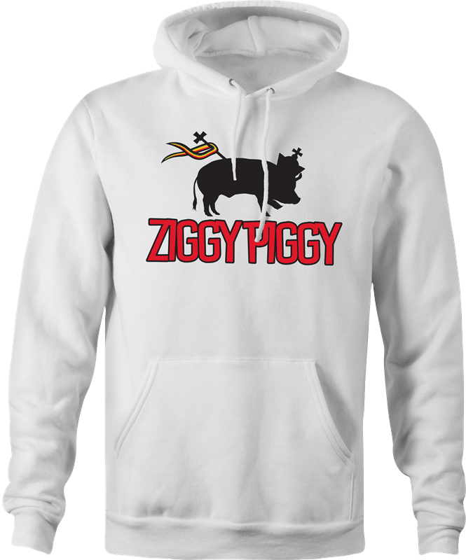 Funny Ziggy Marley - Ziggy Piggy Supermarket Reggae Mashup White Hoodie